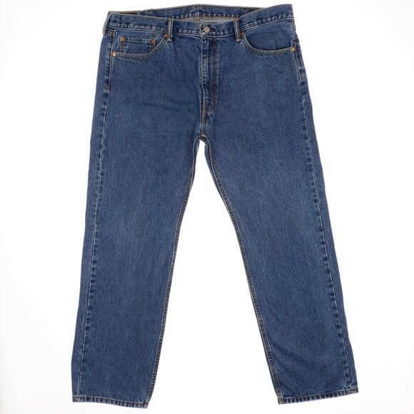 Levis 505 Jeans Mens Size 42x32 Measure 42x30.5 Blue Classic Straight Leg Cotton - Picture 1 of 11
